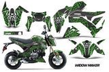 Dirt Bike Graphics Kit Decal Sticker Wrap For Kawasaki Z125 PRO 2017-2018 WIDOW GREEN BLACK
