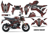 Dirt Bike Graphics Kit Decal Sticker Wrap For Kawasaki Z125 PRO 2017-2018 WIDOW RED BLACK