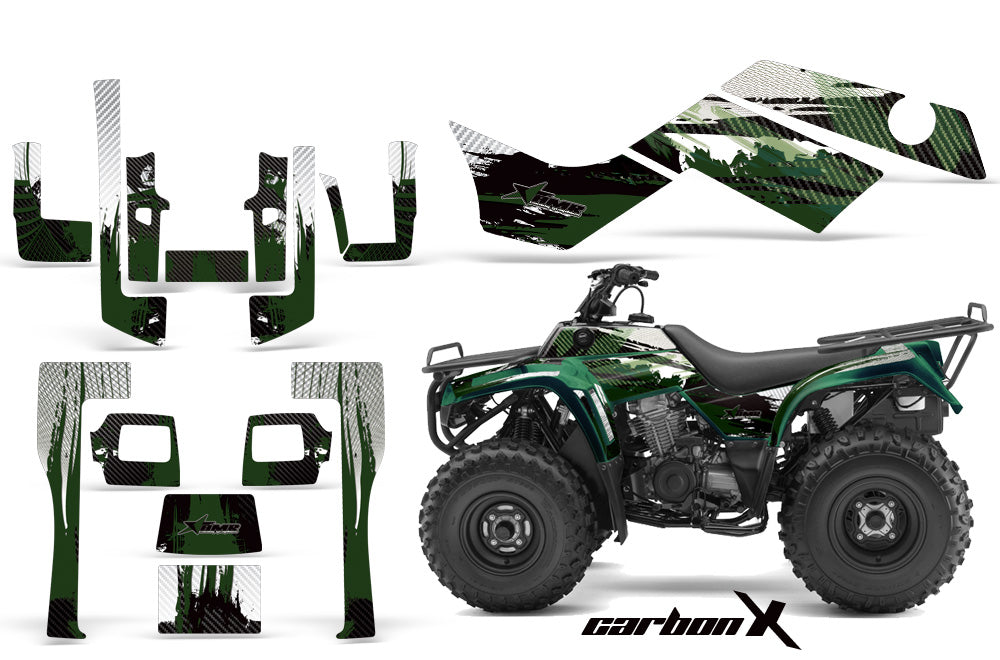 ATV Graphics Kit Quad Decal Sticker Wrap For Kawasaki Bayou 250 2003-2011 CARBONX GREEN-atv motorcycle utv parts accessories gear helmets jackets gloves pantsAll Terrain Depot
