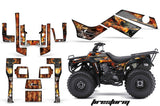 ATV Graphics Kit Quad Decal Sticker Wrap For Kawasaki Bayou 250 2003-2011 FIRESTORM BLACK
