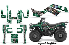 ATV Graphics Kit Quad Decal Sticker Wrap For Kawasaki Bayou 250 2003-2011 HATTER GREEN SILVER-atv motorcycle utv parts accessories gear helmets jackets gloves pantsAll Terrain Depot
