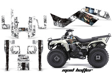 Load image into Gallery viewer, ATV Graphics Kit Quad Decal Sticker Wrap For Kawasaki Bayou 250 2003-2011 HATTER WHITE BLACK-atv motorcycle utv parts accessories gear helmets jackets gloves pantsAll Terrain Depot