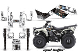 ATV Graphics Kit Quad Decal Sticker Wrap For Kawasaki Bayou 250 2003-2011 HATTER WHITE BLACK