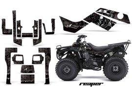 ATV Graphics Kit Quad Decal Sticker Wrap For Kawasaki Bayou 250 2003-2011 REAPER BLACK-atv motorcycle utv parts accessories gear helmets jackets gloves pantsAll Terrain Depot