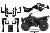 ATV Graphics Kit Quad Decal Sticker Wrap For Kawasaki Bayou 250 2003-2011 REAPER BLACK