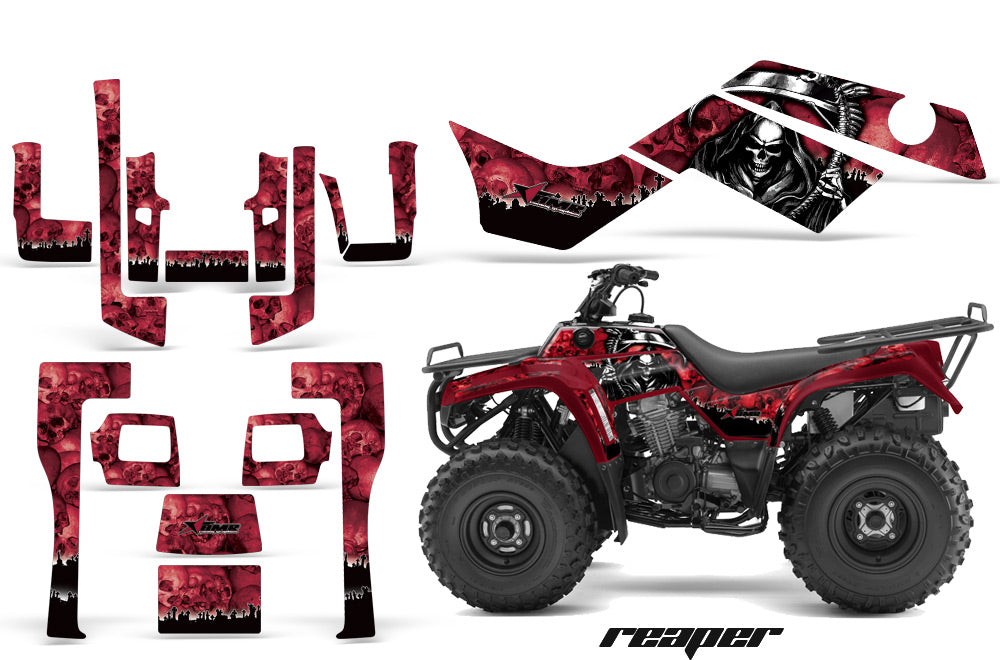 ATV Graphics Kit Quad Decal Sticker Wrap For Kawasaki Bayou 250 2003-2011 REAPER RED-atv motorcycle utv parts accessories gear helmets jackets gloves pantsAll Terrain Depot