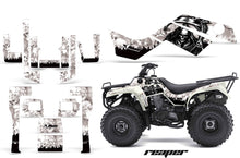 Load image into Gallery viewer, ATV Graphics Kit Quad Decal Sticker Wrap For Kawasaki Bayou 250 2003-2011 REAPER WHITE-atv motorcycle utv parts accessories gear helmets jackets gloves pantsAll Terrain Depot