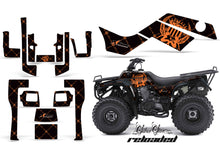 Load image into Gallery viewer, ATV Graphics Kit Quad Decal Sticker Wrap For Kawasaki Bayou 250 2003-2011 RELOADED ORANGE BLACK-atv motorcycle utv parts accessories gear helmets jackets gloves pantsAll Terrain Depot
