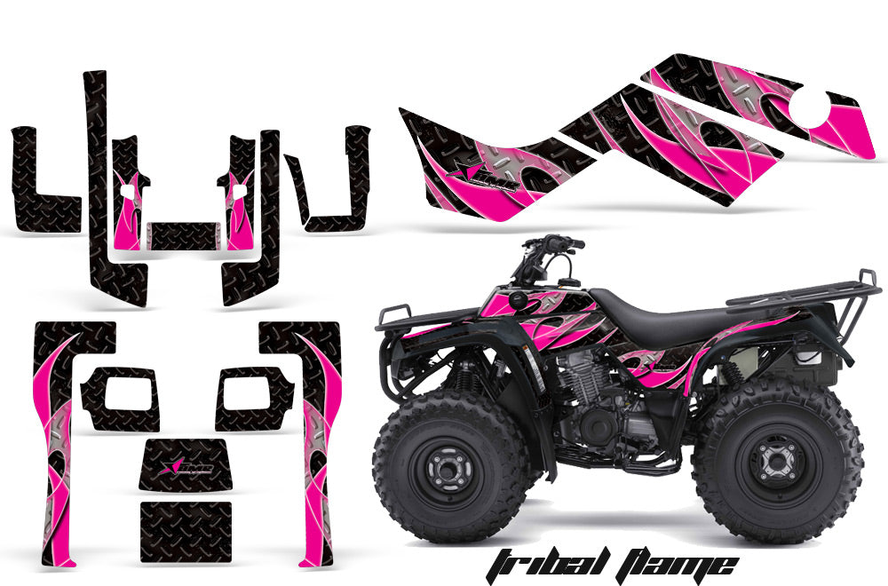 ATV Graphics Kit Quad Decal Sticker Wrap For Kawasaki Bayou 250 2003-2011 TRIBAL PINK BLACK-atv motorcycle utv parts accessories gear helmets jackets gloves pantsAll Terrain Depot