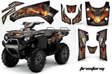 ATV Graphics Kit Quad Decal Wrap For Kawasaki Brute Force 750i 2005-2011 FIRESTORM BLACK