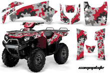Load image into Gallery viewer, ATV Graphics Kit Quad Decal Wrap For Kawasaki Brute Force 750i 2005-2011 CAMOPLATE RED-atv motorcycle utv parts accessories gear helmets jackets gloves pantsAll Terrain Depot