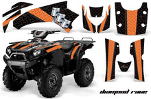 Load image into Gallery viewer, ATV Graphics Kit Quad Decal Wrap For Kawasaki Brute Force 750i 2005-2011 DIAMOND RACE ORANGE BLACK-atv motorcycle utv parts accessories gear helmets jackets gloves pantsAll Terrain Depot