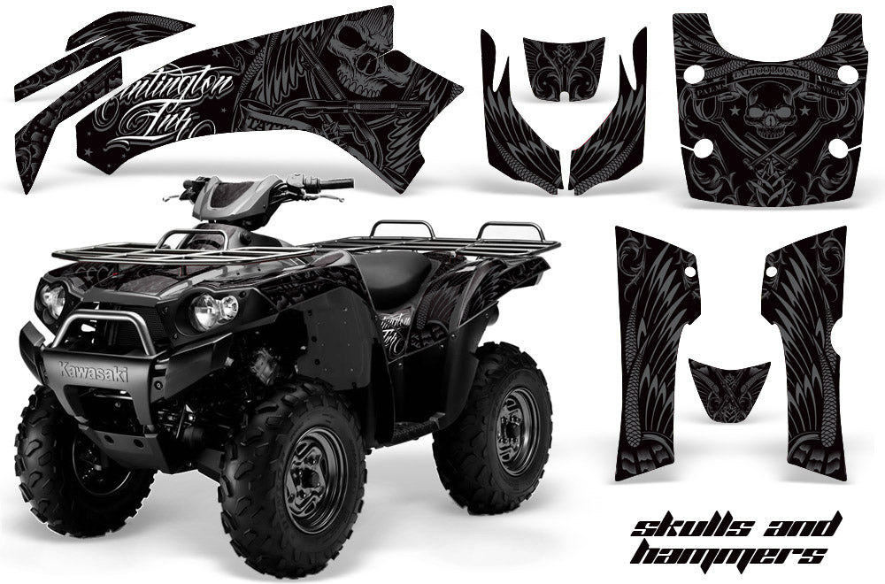 ATV Graphics Kit Quad Decal Wrap For Kawasaki Brute Force 750i 2005-2011 HISH SILVER-atv motorcycle utv parts accessories gear helmets jackets gloves pantsAll Terrain Depot