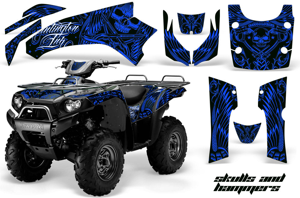 ATV Graphics Kit Quad Decal Wrap For Kawasaki Brute Force 650i 2004-2012 HISH BLUE-atv motorcycle utv parts accessories gear helmets jackets gloves pantsAll Terrain Depot