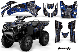 ATV Graphics Kit Quad Decal Wrap For Kawasaki Brute Force 750i 2005-2011 TOXIC BLUE BLACK-atv motorcycle utv parts accessories gear helmets jackets gloves pantsAll Terrain Depot