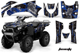 ATV Graphics Kit Quad Decal Wrap For Kawasaki Brute Force 750i 2005-2011 TOXIC BLUE BLACK