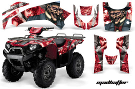 ATV Graphics Kit Quad Decal Wrap For Kawasaki Brute Force 650i 2004-2012 HATTER SILVER RED-atv motorcycle utv parts accessories gear helmets jackets gloves pantsAll Terrain Depot