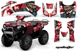 ATV Graphics Kit Quad Decal Wrap For Kawasaki Brute Force 650i 2004-2012 HATTER SILVER RED