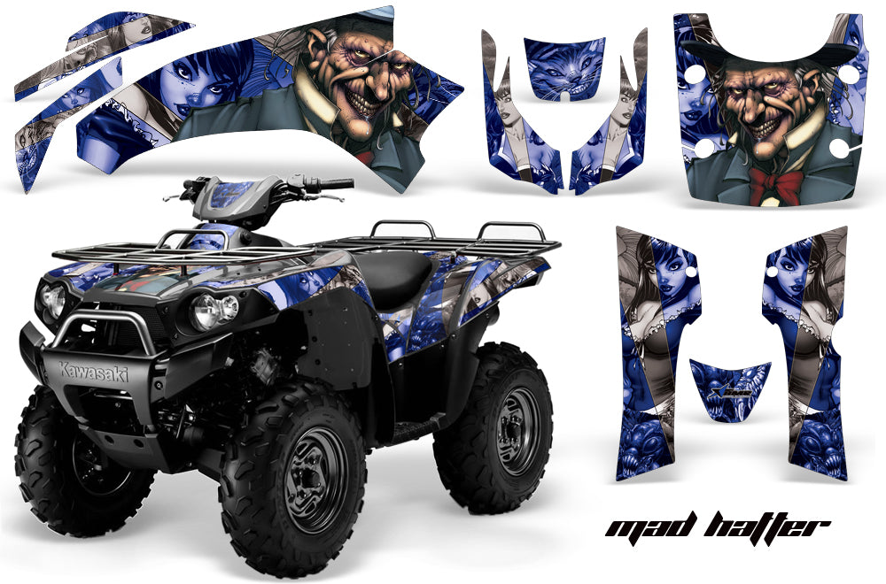 ATV Graphics Kit Quad Decal Wrap For Kawasaki Brute Force 650i 2004-2012 HATTER SILVER BLUE-atv motorcycle utv parts accessories gear helmets jackets gloves pantsAll Terrain Depot