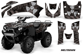 ATV Graphics Kit Quad Decal Wrap For Kawasaki Brute Force 650i 2004-2012 MELTDOWN SILVER BLACK-atv motorcycle utv parts accessories gear helmets jackets gloves pantsAll Terrain Depot