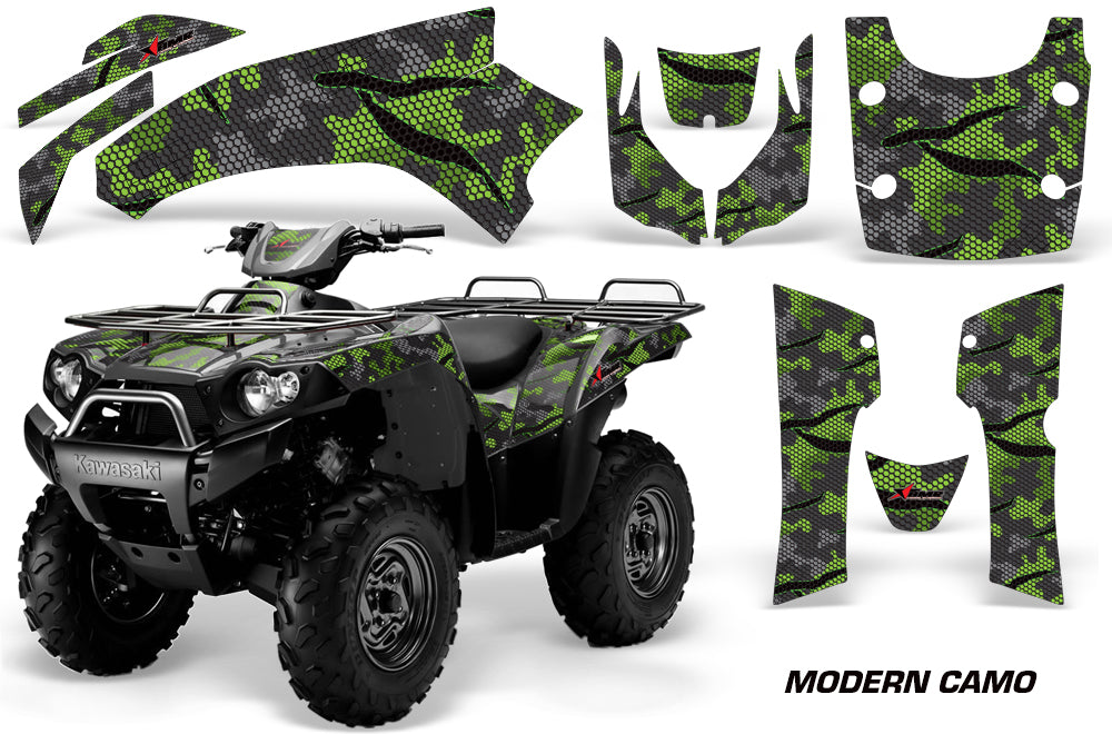 ATV Graphics Kit Quad Decal Wrap For Kawasaki Brute Force 650i 2004-2012 MODERN CAMO GREEN-atv motorcycle utv parts accessories gear helmets jackets gloves pantsAll Terrain Depot