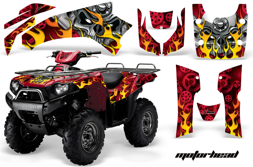 ATV Graphics Kit Quad Decal Wrap For Kawasaki Brute Force 650i 2004-2012 MOTORHEAD RED-atv motorcycle utv parts accessories gear helmets jackets gloves pantsAll Terrain Depot