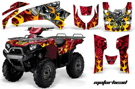 ATV Graphics Kit Quad Decal Wrap For Kawasaki Brute Force 750i 2005-2011 MOTORHEAD RED-atv motorcycle utv parts accessories gear helmets jackets gloves pantsAll Terrain Depot