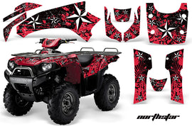 ATV Graphics Kit Quad Decal Wrap For Kawasaki Brute Force 750i 2005-2011 NORTHSTAR RED-atv motorcycle utv parts accessories gear helmets jackets gloves pantsAll Terrain Depot