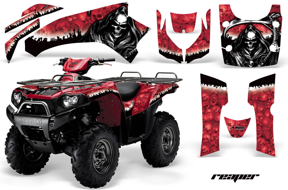 ATV Graphics Kit Quad Decal Wrap For Kawasaki Brute Force 750i 2005-2011 REAPER RED-atv motorcycle utv parts accessories gear helmets jackets gloves pantsAll Terrain Depot