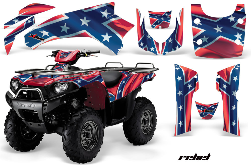 ATV Graphics Kit Quad Decal Wrap For Kawasaki Brute Force 650i 2004-2012 REBEL-atv motorcycle utv parts accessories gear helmets jackets gloves pantsAll Terrain Depot