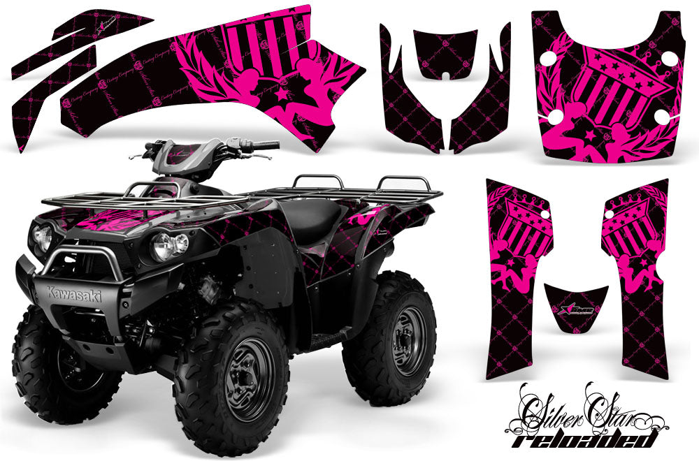ATV Graphics Kit Quad Decal Wrap For Kawasaki Brute Force 750i 2005-2011 RELOADED SILVER BLACK-atv motorcycle utv parts accessories gear helmets jackets gloves pantsAll Terrain Depot