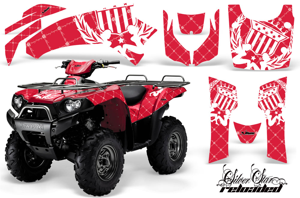 ATV Graphics Kit Quad Decal Wrap For Kawasaki Brute Force 650i 2004-2012 RELOADED WHITE RED-atv motorcycle utv parts accessories gear helmets jackets gloves pantsAll Terrain Depot