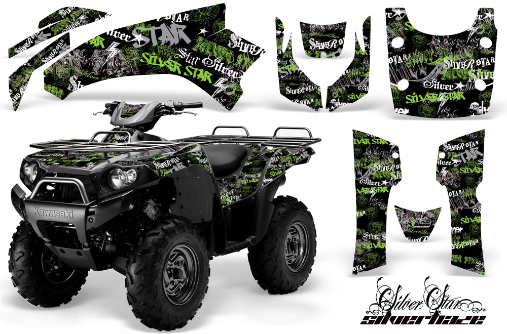 ATV Graphics Kit Quad Decal Wrap For Kawasaki Brute Force 750i 2005-2011 SSSH GREEN BLACK-atv motorcycle utv parts accessories gear helmets jackets gloves pantsAll Terrain Depot