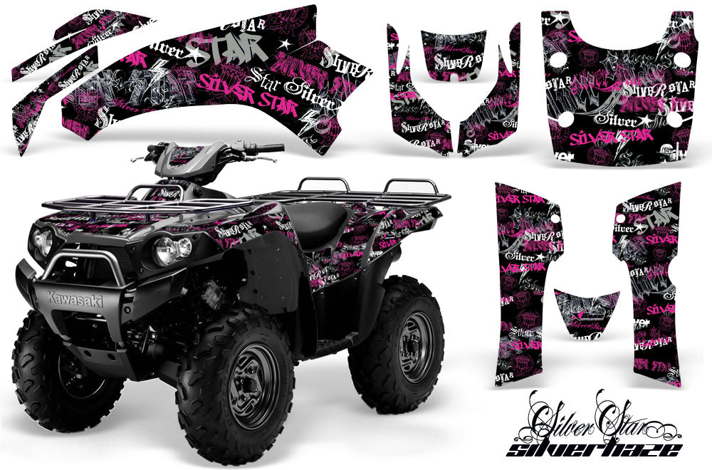 ATV Graphics Kit Quad Decal Wrap For Kawasaki Brute Force 650i 2004-2012 SSSH PINK BLACK-atv motorcycle utv parts accessories gear helmets jackets gloves pantsAll Terrain Depot