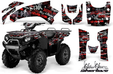 Load image into Gallery viewer, ATV Graphics Kit Quad Decal Wrap For Kawasaki Brute Force 750i 2005-2011 SSSH RED BLACK-atv motorcycle utv parts accessories gear helmets jackets gloves pantsAll Terrain Depot