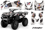 ATV Graphics Kit Quad Decal Wrap For Kawasaki Brute Force 650i 2004-2012 TBOMBER BLACK