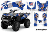 ATV Graphics Kit Quad Decal Wrap For Kawasaki Brute Force 650i 2004-2012 TBOMBER BLUE