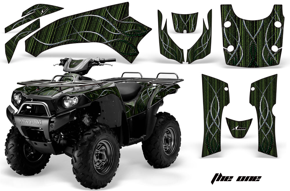 ATV Graphics Kit Quad Decal Wrap For Kawasaki Brute Force 750i 2005-2011 THE ONE GREEN-atv motorcycle utv parts accessories gear helmets jackets gloves pantsAll Terrain Depot