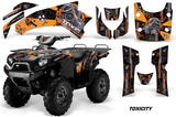ATV Graphics Kit Quad Decal Wrap For Kawasaki Brute Force 650i 2004-2012 TOXIC ORANGE BLACK