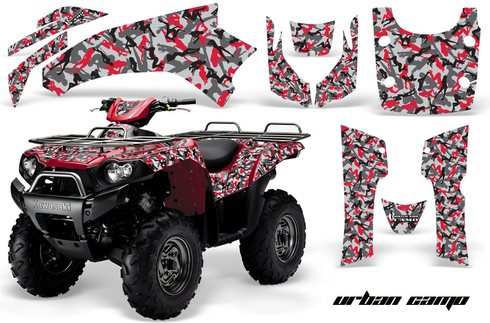ATV Graphics Kit Quad Decal Wrap For Kawasaki Brute Force 750i 2005-2011 URBAN CAMO RED-atv motorcycle utv parts accessories gear helmets jackets gloves pantsAll Terrain Depot