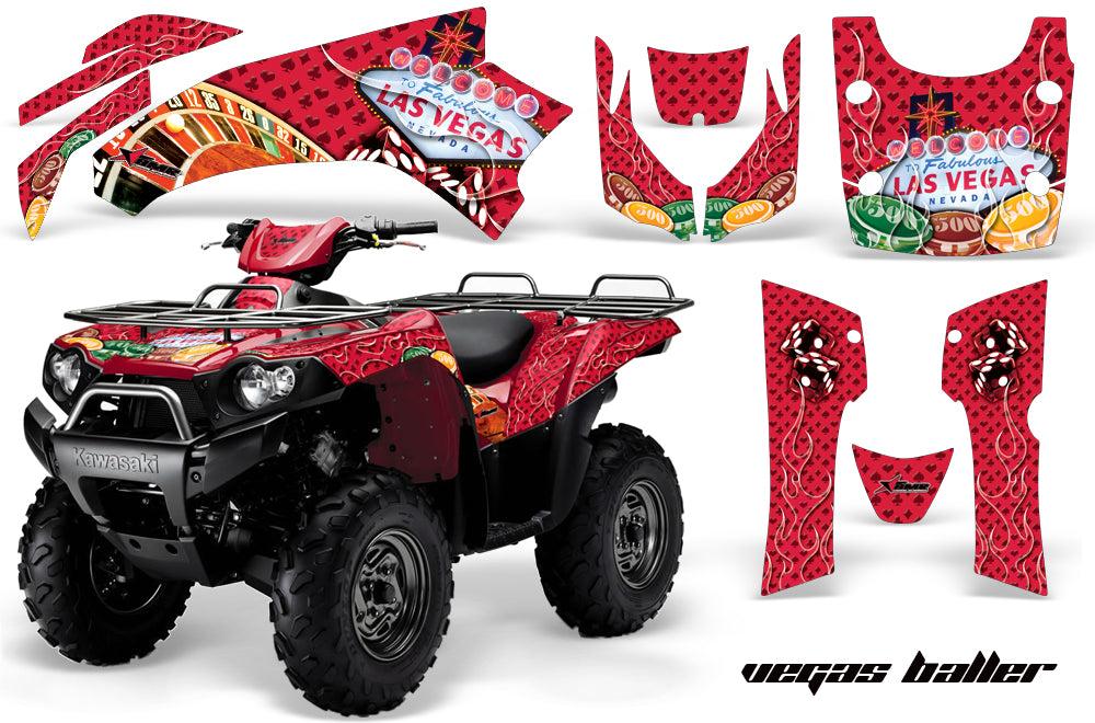 ATV Graphics Kit Quad Decal Wrap For Kawasaki Brute Force 750i 2005-2011 VEGAS RED-atv motorcycle utv parts accessories gear helmets jackets gloves pantsAll Terrain Depot