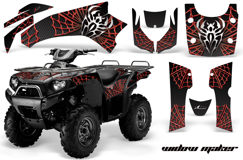 ATV Graphics Kit Quad Decal Wrap For Kawasaki Brute Force 650i 2004-2012 WIDOW RED BLACK-atv motorcycle utv parts accessories gear helmets jackets gloves pantsAll Terrain Depot