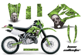 Dirt Bike Graphics Kit Decal Sticker Wrap For Kawasaki KDX200 1995-2006 BONES GREEN-atv motorcycle utv parts accessories gear helmets jackets gloves pantsAll Terrain Depot