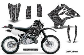 Dirt Bike Graphics Kit Decal Sticker Wrap For Kawasaki KDX200 1995-2006 DIGICAMO BLACK-atv motorcycle utv parts accessories gear helmets jackets gloves pantsAll Terrain Depot