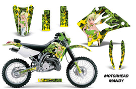 Dirt Bike Graphics Kit Decal Sticker Wrap For Kawasaki KDX200 1995-2006 MOTO MANDY GREEN-atv motorcycle utv parts accessories gear helmets jackets gloves pantsAll Terrain Depot