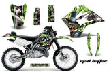 Dirt Bike Graphics Kit Decal Sticker Wrap For Kawasaki KDX200 1995-2006 HATTER SILVER GREEN