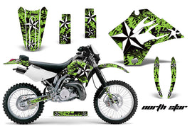 Dirt Bike Graphics Kit Decal Sticker Wrap For Kawasaki KDX200 1995-2006 NORTHSTAR GREEN-atv motorcycle utv parts accessories gear helmets jackets gloves pantsAll Terrain Depot