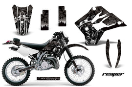 Dirt Bike Graphics Kit Decal Sticker Wrap For Kawasaki KDX200 1995-2006 REAPER BLACK-atv motorcycle utv parts accessories gear helmets jackets gloves pantsAll Terrain Depot