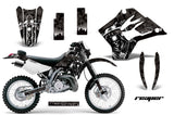 Dirt Bike Graphics Kit Decal Sticker Wrap For Kawasaki KDX200 1995-2006 REAPER BLACK