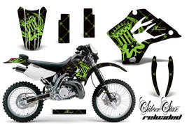 Dirt Bike Graphics Kit Decal Sticker Wrap For Kawasaki KDX200 1995-2006 RELOADED GREEN BLACK-atv motorcycle utv parts accessories gear helmets jackets gloves pantsAll Terrain Depot